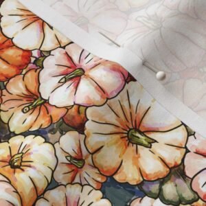 Fabric with pumpkins printed on it