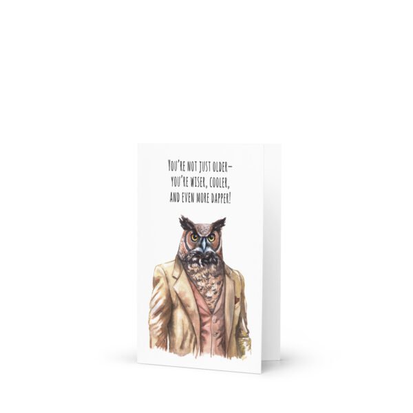 Stylish owl greeting card for him - Image 2