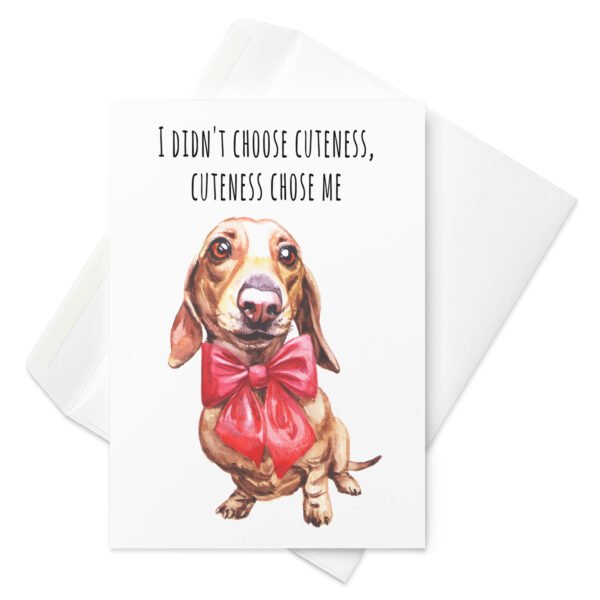 Cute dashhound greeting card