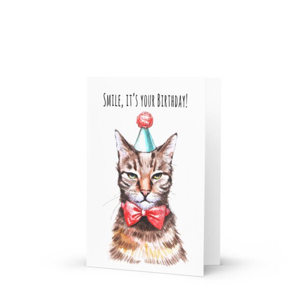 Funny Birthday greeting card for cat lovers - Image 3