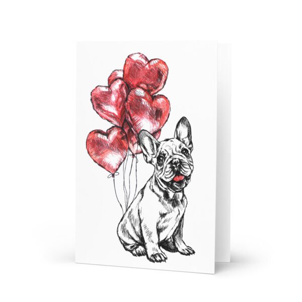 French bulldog greeting card
