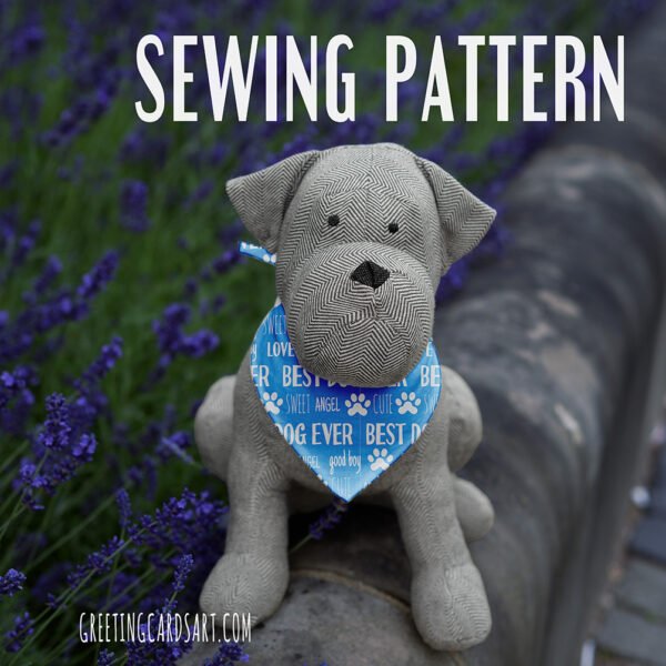 pdf dog plush toy sewing pattern