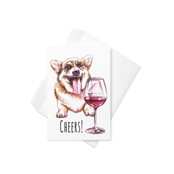 Dog and wine greeting card - Image 2