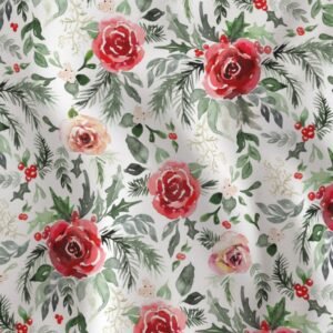 christmas floral fabric