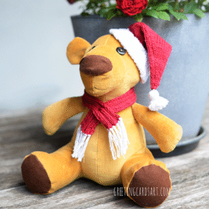 Christmas teddy bear sewing pattern