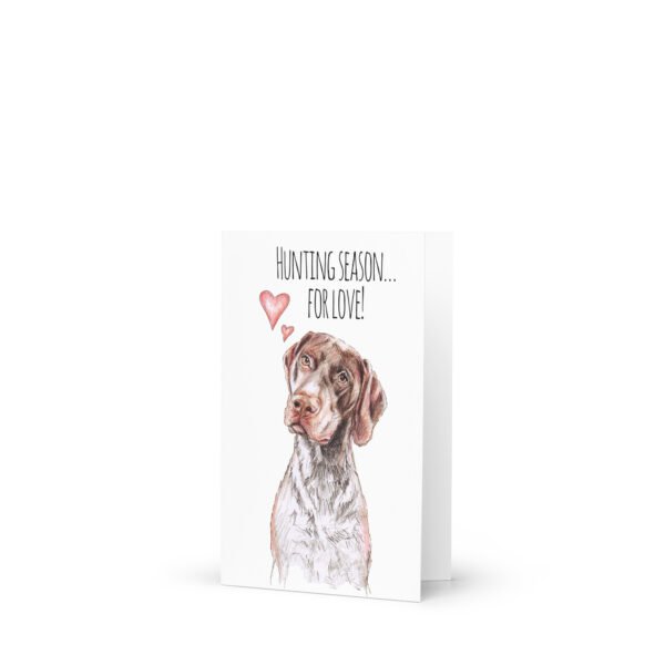 Hunting for love dog greeting card - Image 2