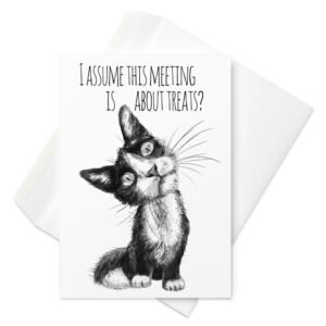 Funny cat birthday greeting card