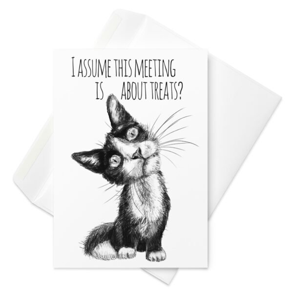 Funny cat birthday greeting card
