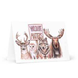 Wildlife, nature lover greeting card