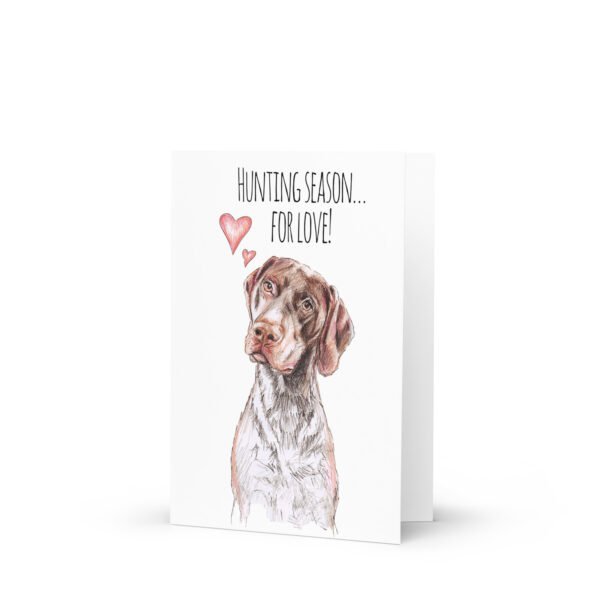 Hunting for love dog greeting card - Image 3