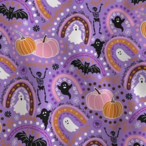 funny ghosts halloween fabric